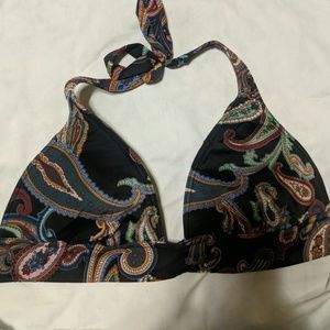 Great swim top, black w/ large Paisley style print